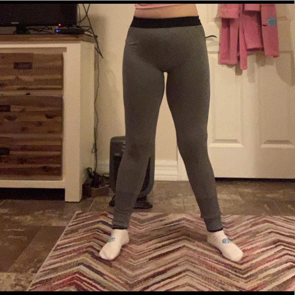 Grey and black leggings